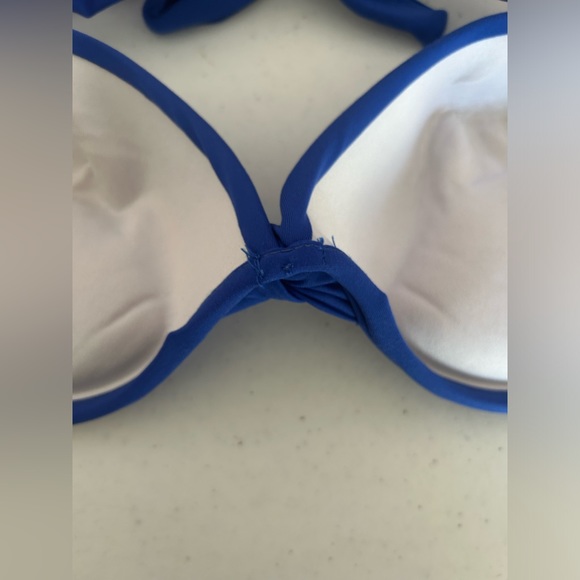 Apt.9 blue bikini Top shell push up Size Medium - Picture 7 of 16
